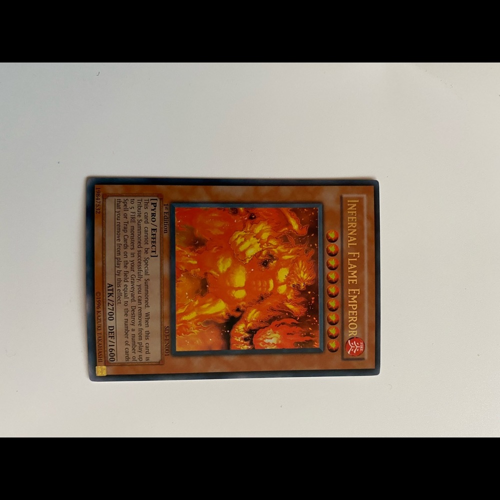 YuGiOh Infernal Flame Emperor 1st Edition